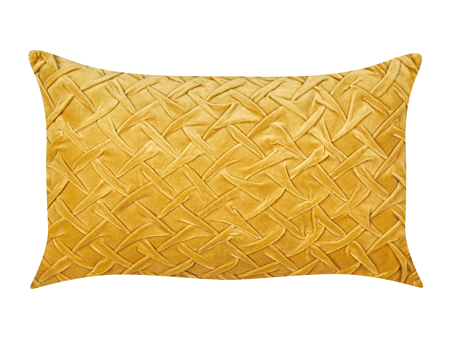 Lot de 2 coussins décoratifs CHOISYA Velours 30 x 50 cm Jaune Unicolore