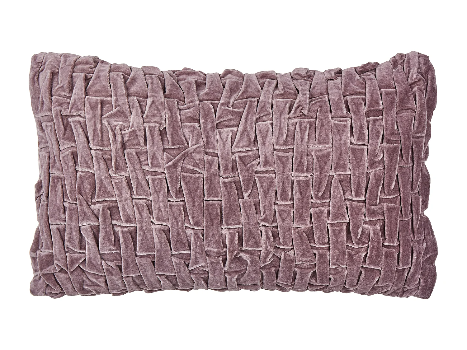 Lot de 2 coussins en velours plissé violet 30 x 50 cm CHIRITA