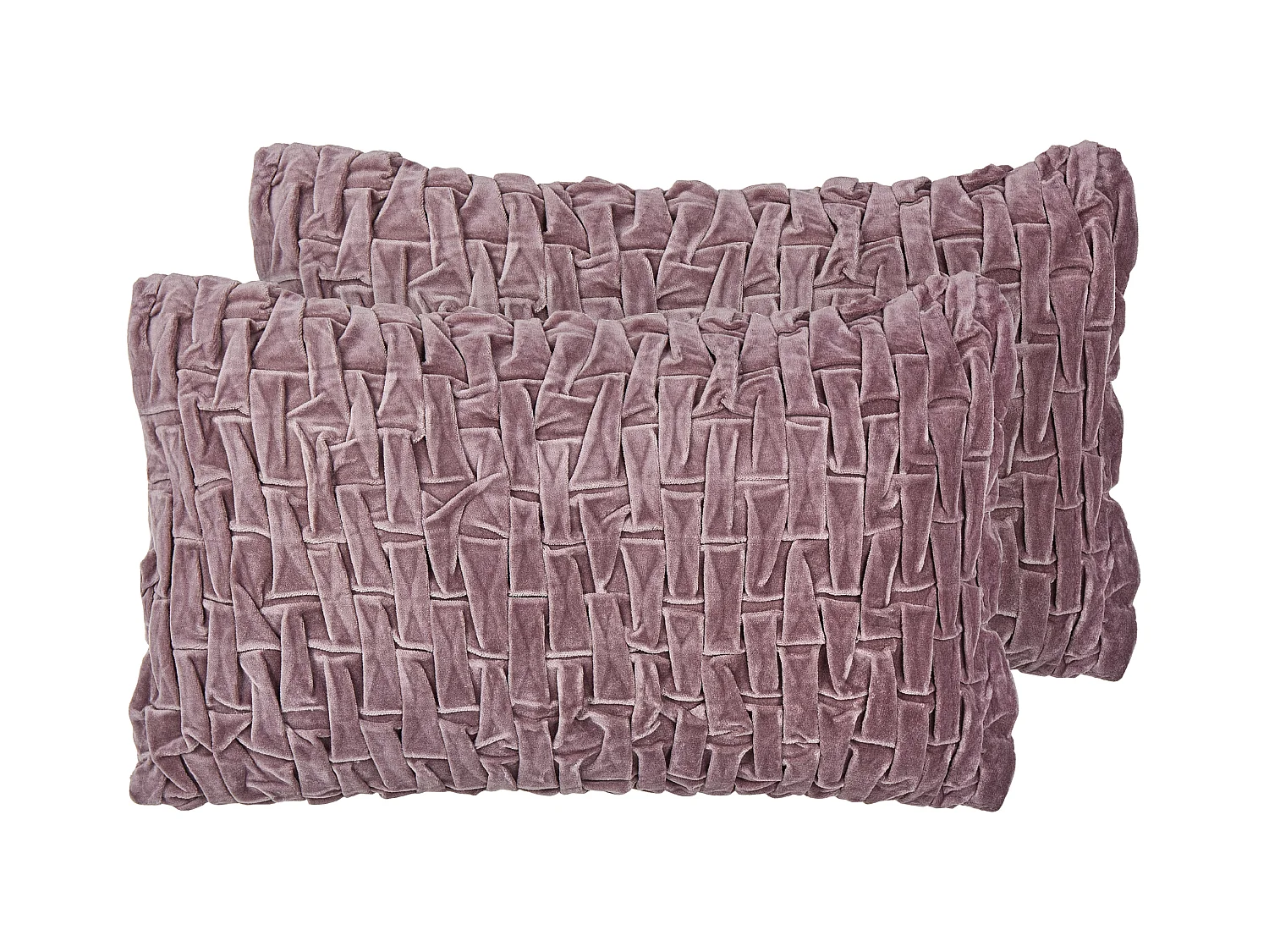 Sierkussen set van 2 fluweel paars 30 x 50 cm CHIRITA
