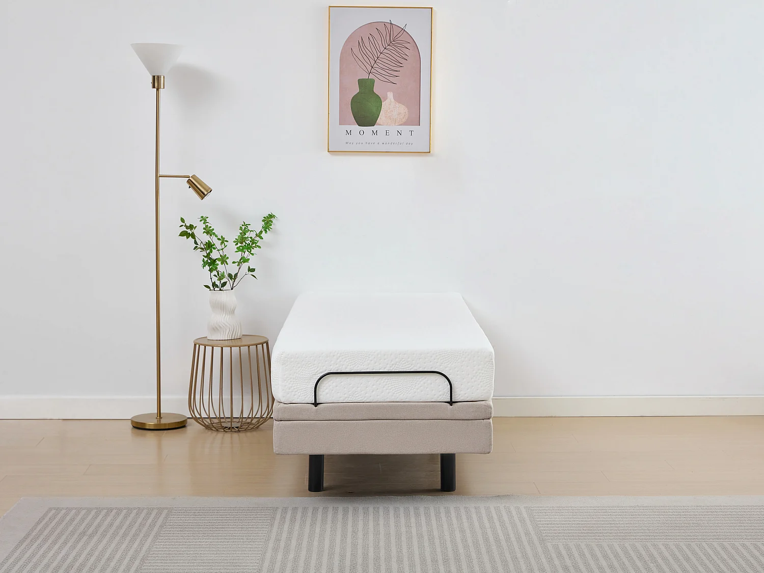 Rete relax elettrica deco 80 x 200 cm Tessuto Beige - ALPANA di YSMÉE