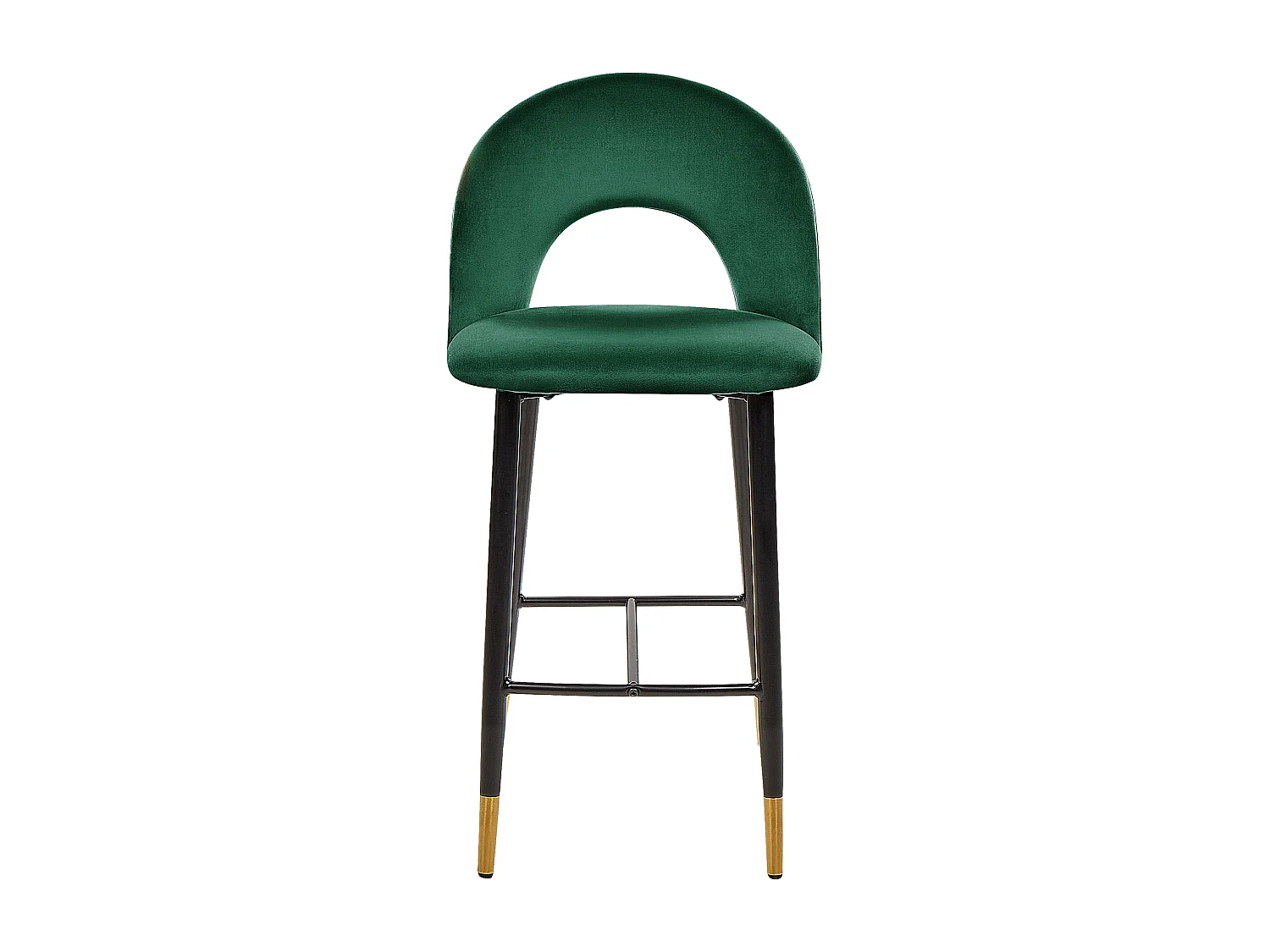 Set van 2 barstoelen FALTON Fluweel Smaragdgroen