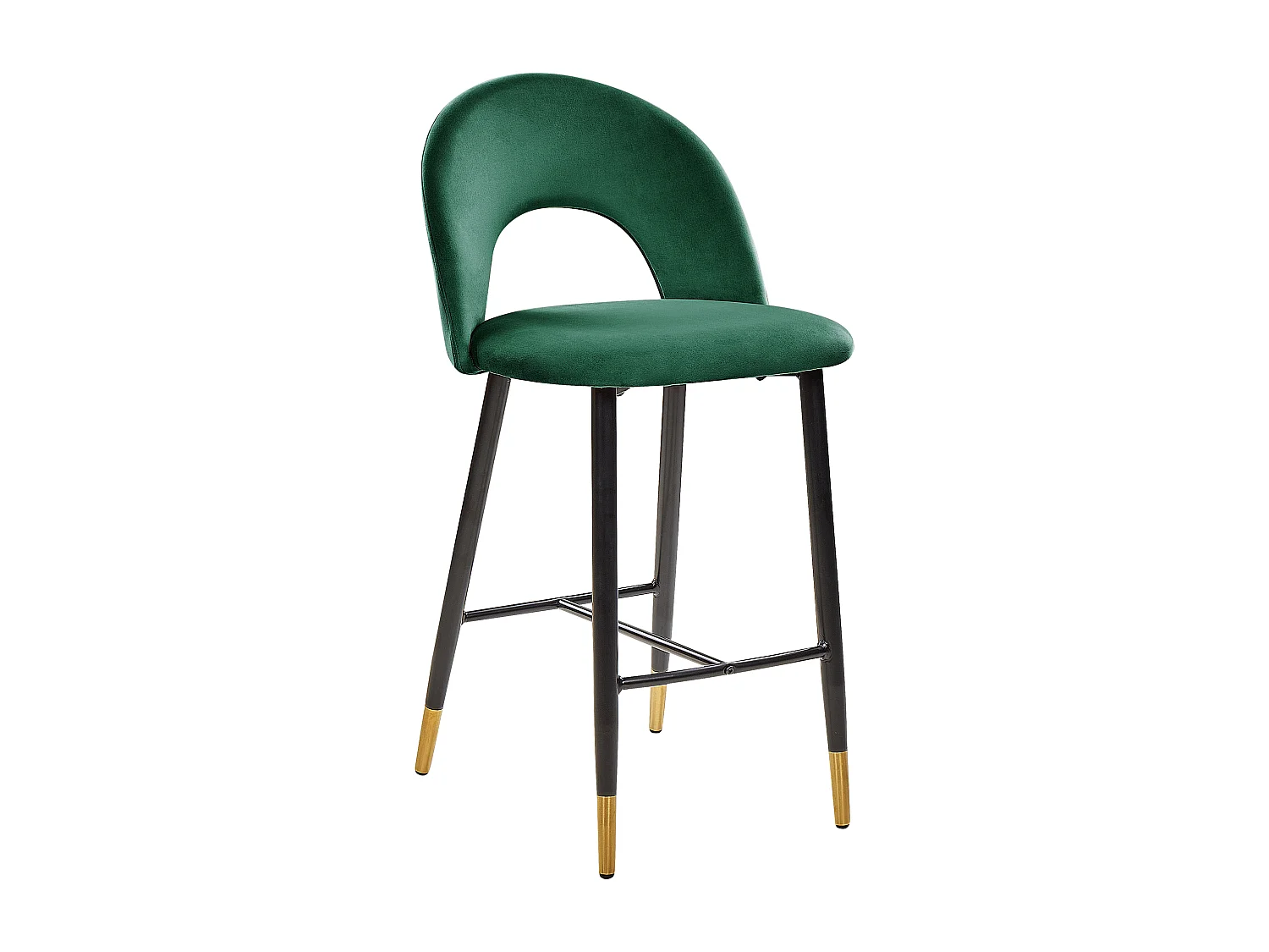 Set van 2 barstoelen FALTON Fluweel Smaragdgroen