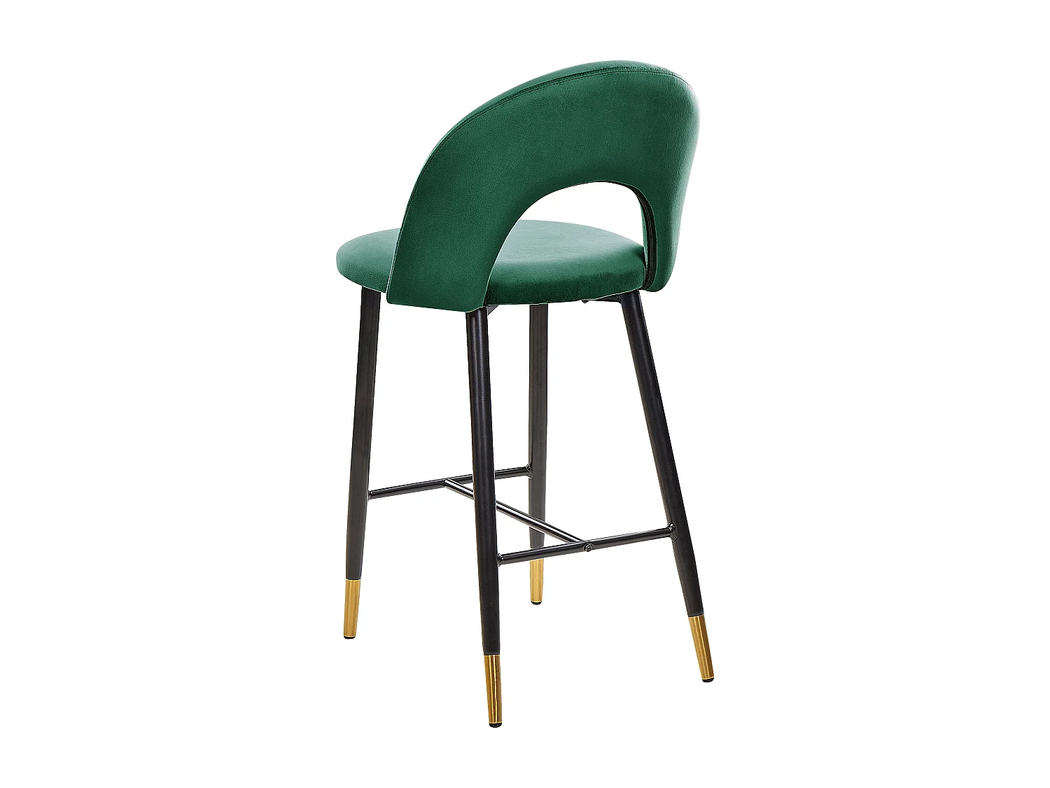 Set van 2 barstoelen FALTON Fluweel Smaragdgroen