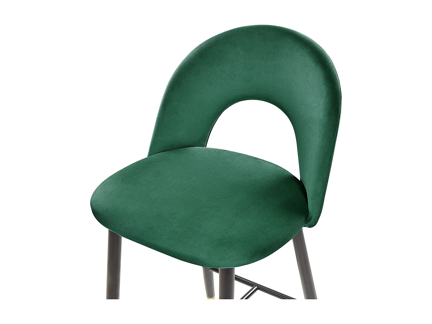 Set van 2 barstoelen FALTON Fluweel Smaragdgroen