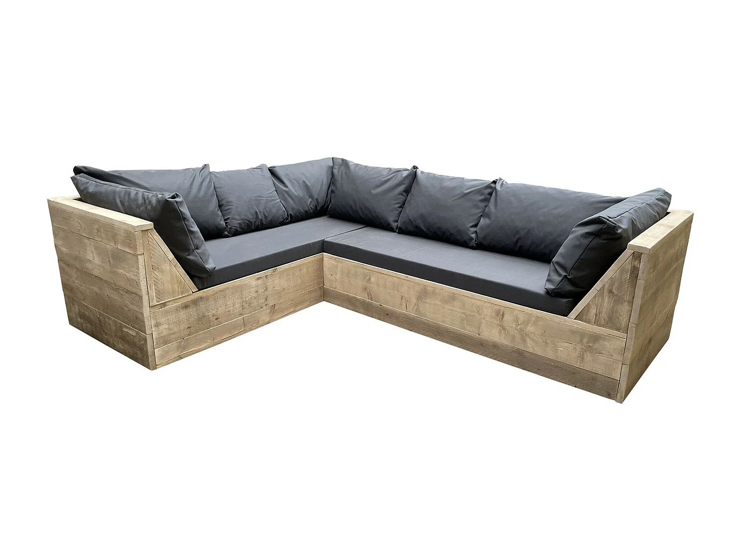 Wood4you - Loungeset - 6 steigerhout - incl Plofkussens - 200cm - 250cm