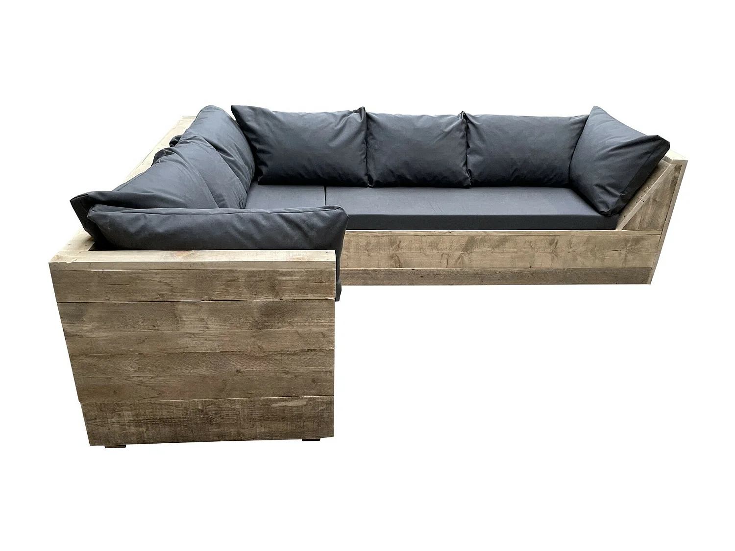 Wood4you - Loungeset - 6 steigerhout - incl Plofkussens - 230cm - 230cm