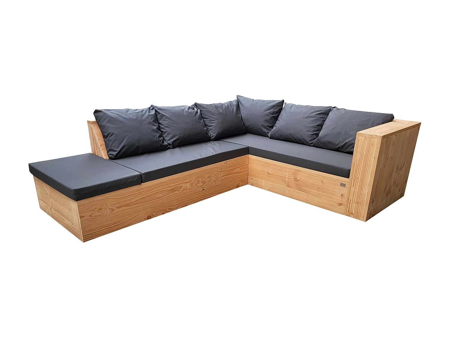 Wood4you - Loungeset 7 douglashout - incl kussens - 200cm - 220cm