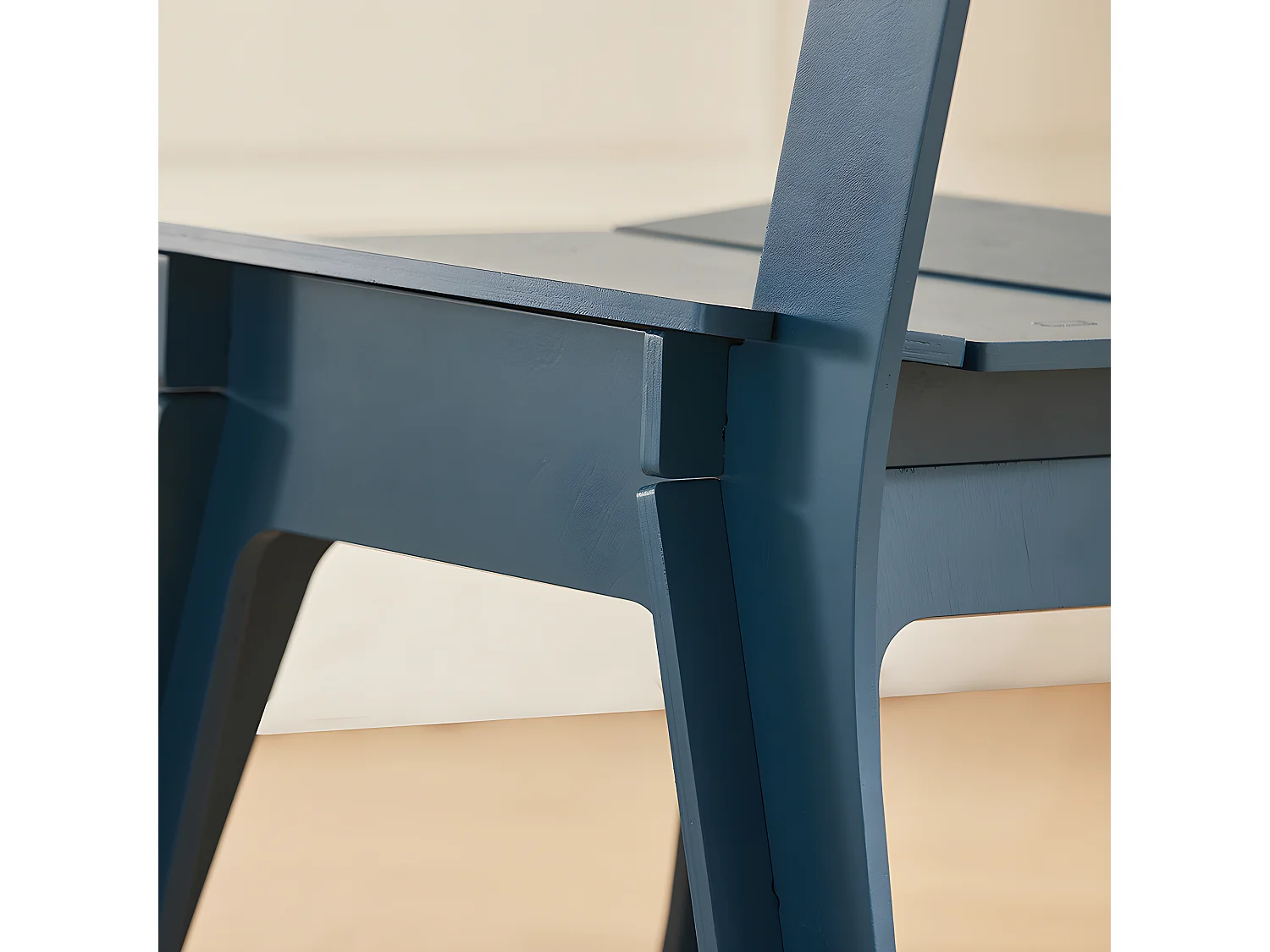 SoBuy HFST01-B Bleu Chaise Design en Bois Confortable Ergonomique Chaise de Salle à Manger avec Dossier Chaise de Bureau en Tenons et Mortaises