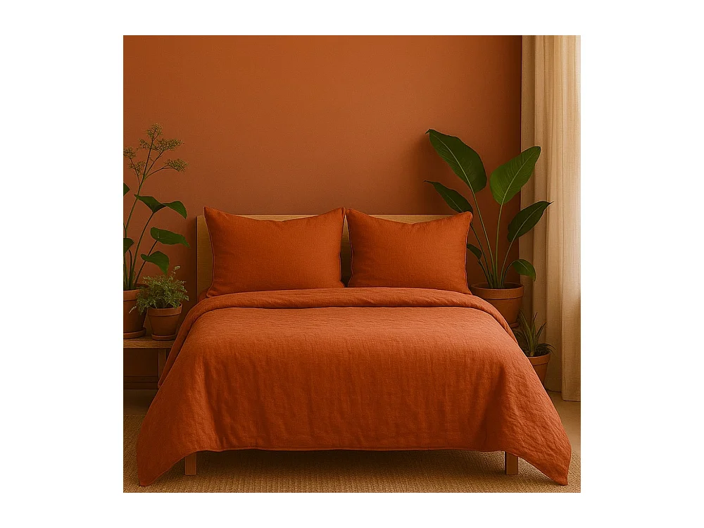 Parure de Lit en Gaze de Coton 240 x 220 cm
