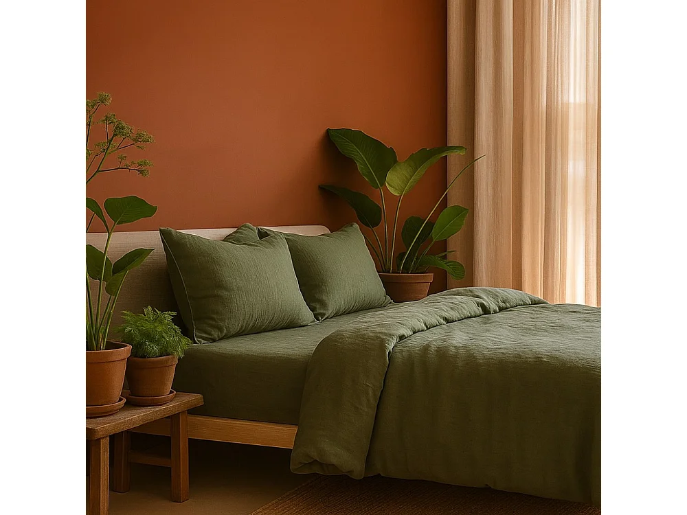 Parure de Lit en Gaze de Coton 240 x 220 cm