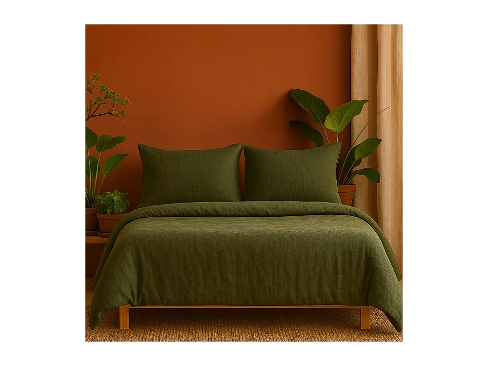 Parure de Lit en Gaze de Coton 240 x 220 cm