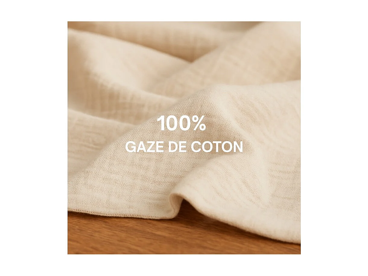 Juego de cama de gasa de algodón antracita 240 x 220 cm