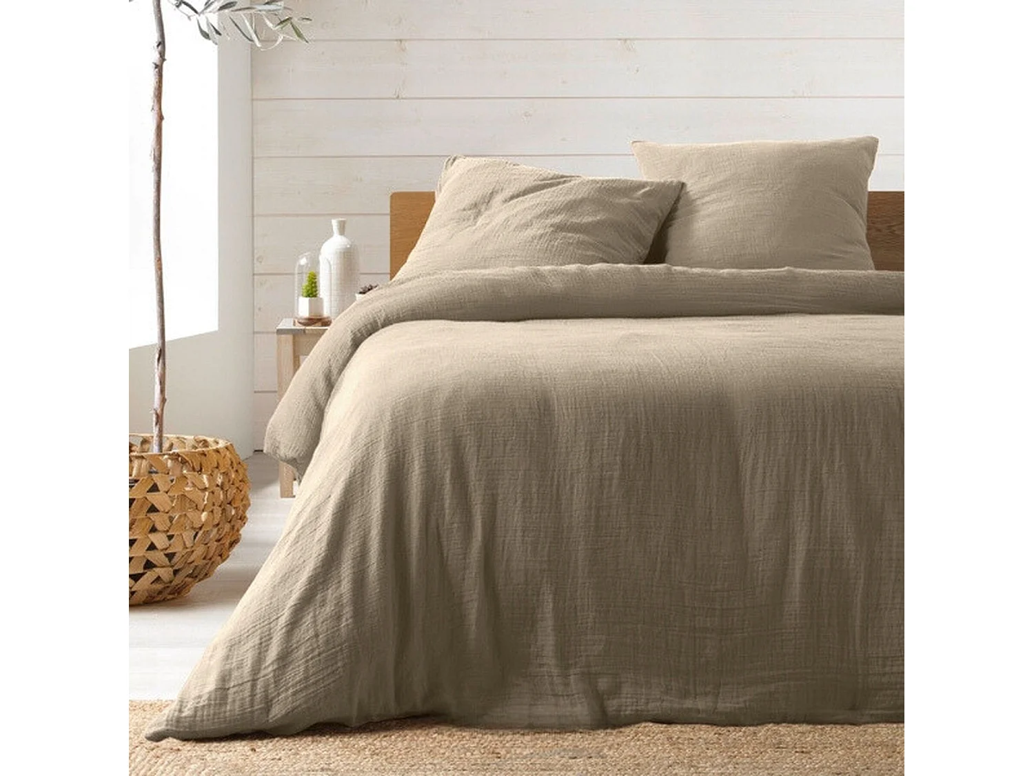 Beddengoed van Katoengaas 240 x 220 cm - Omkeerbaar, Warm in de Winter, Koel in de Zomer