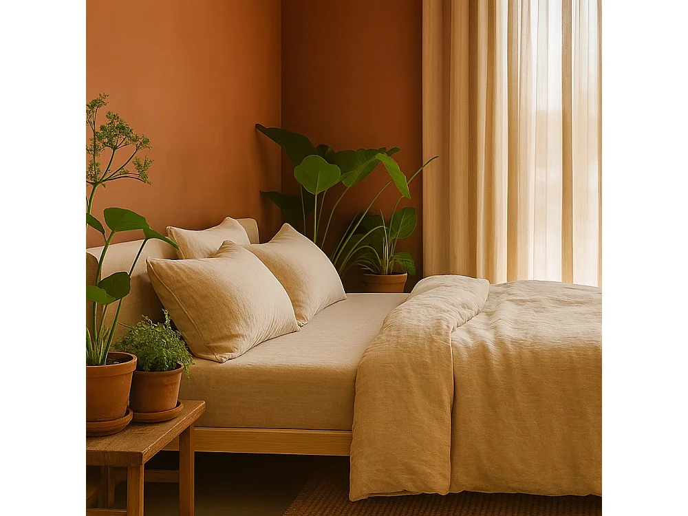 Parure de Lit en Gaze de Coton 240 x 220 cm