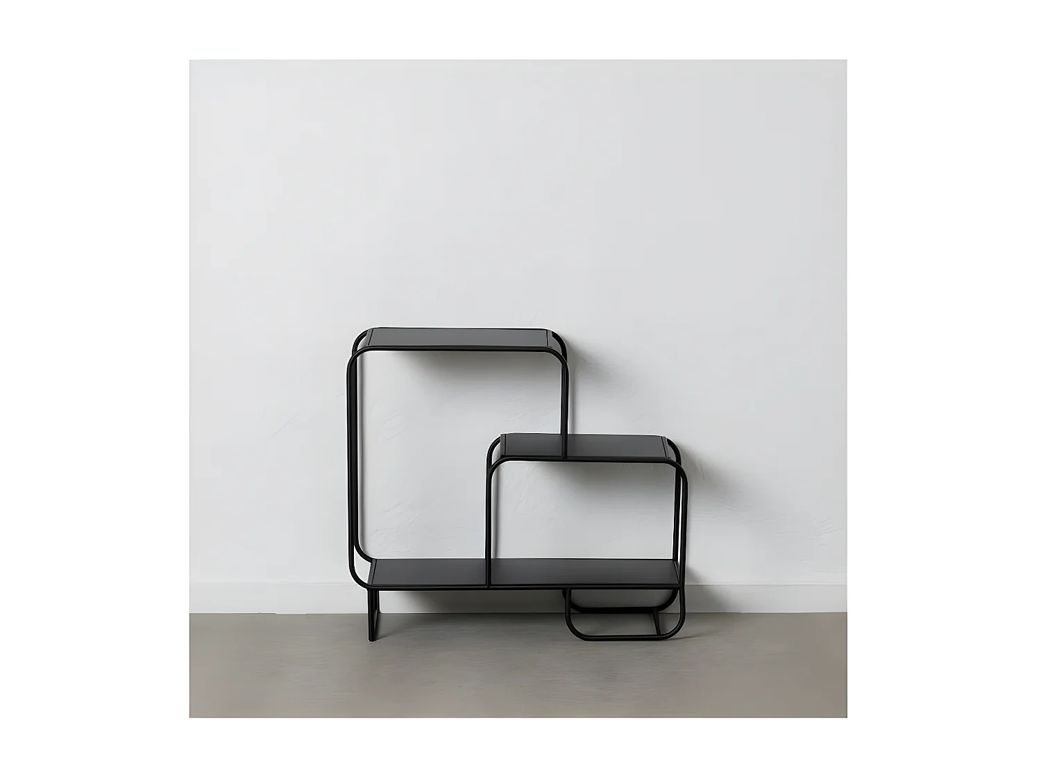 Console 3 plateaux PM métal Noir - URBAN