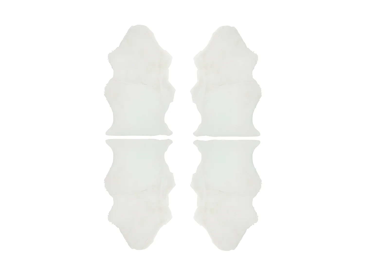 Quatuor Tapis Fausse Fourrure blanc 60*95 N°2 - GINA