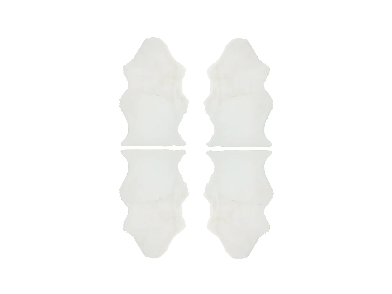 Quatuor Tapis Fausse Fourrure blanc 60*95 N°2 - GINA