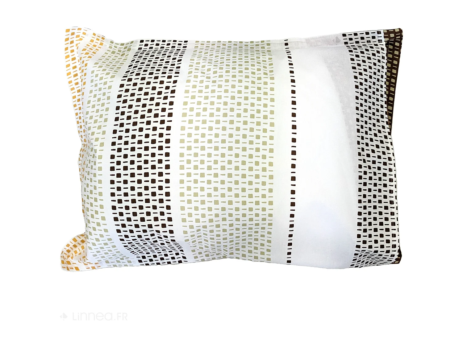 Taie d'oreiller 50x70 cm coton NIAGARA marron Châtaigne