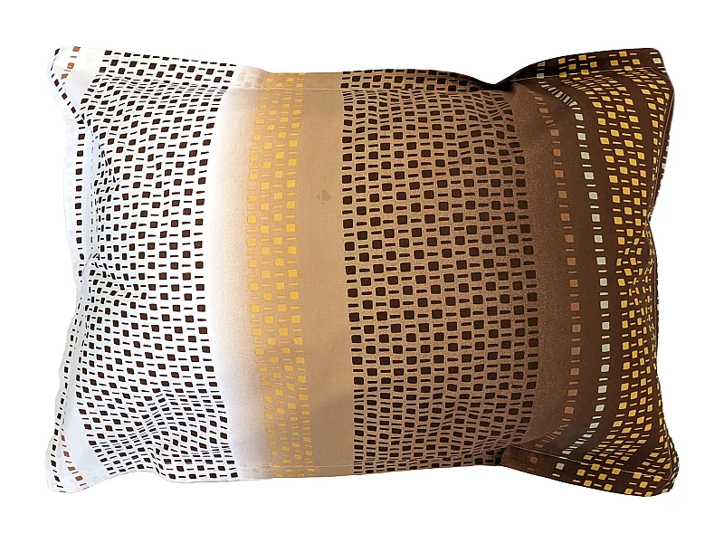 Taie d'oreiller 50x70 cm coton NIAGARA marron Châtaigne