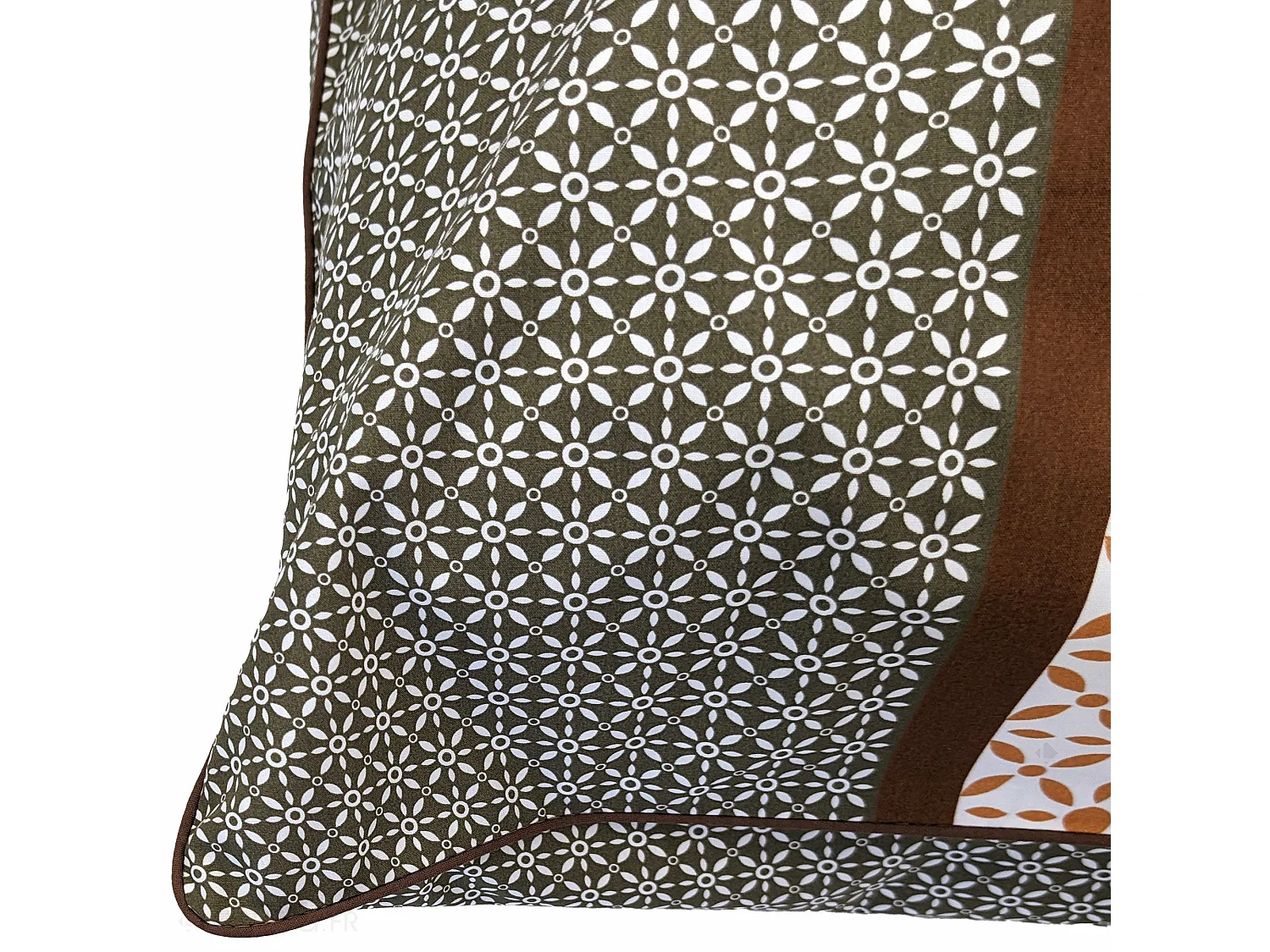 Taie d'oreiller 50x70 cm percale coton longues fibres GABIN marron