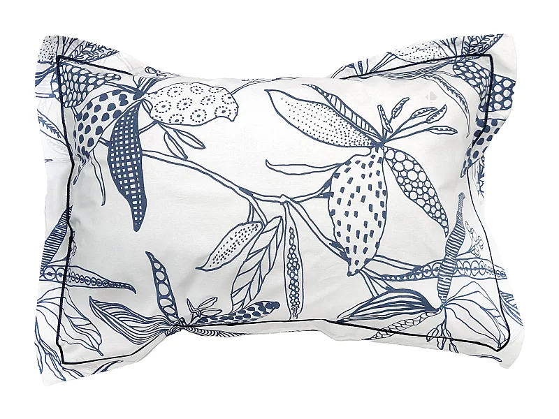 Taie d'oreiller 70x50 cm en coton PÉNÉLOPE beige Silice