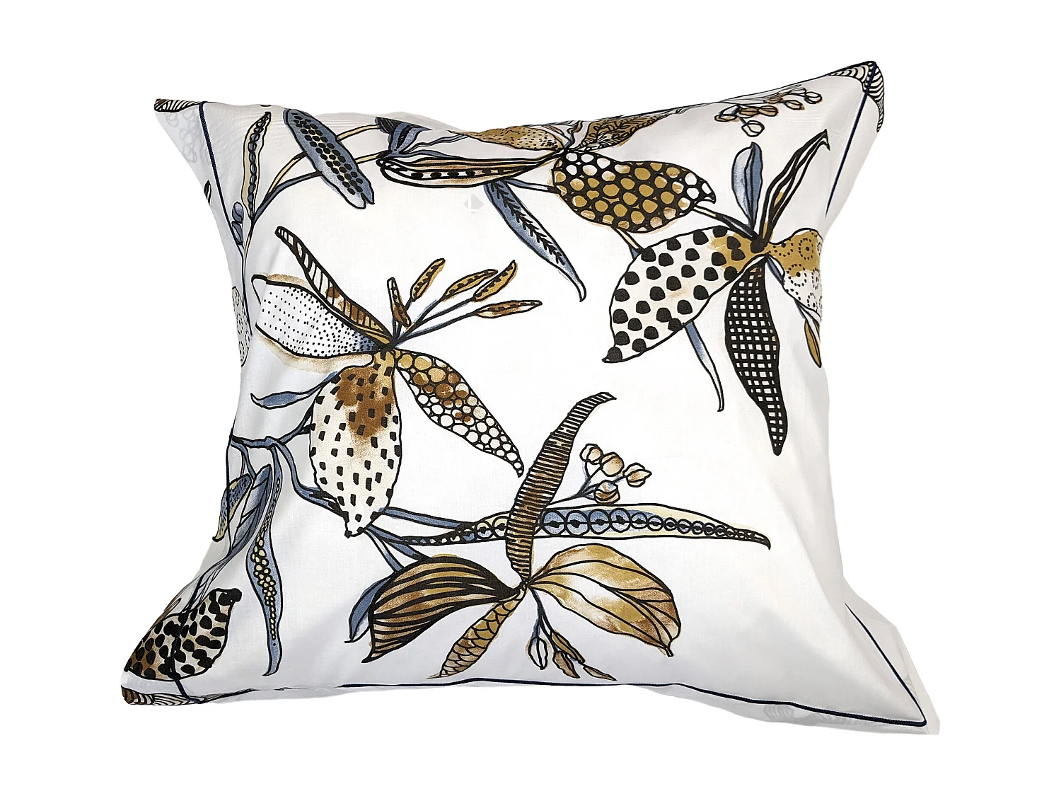 Taie d'oreiller 65x65 cm en coton PÉNÉLOPE beige Silice