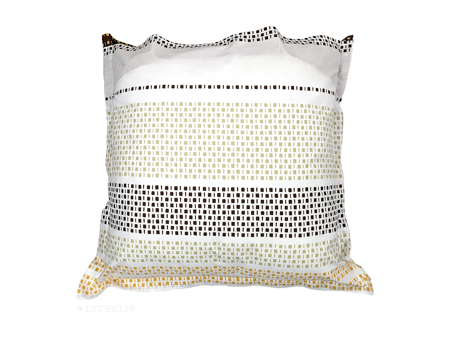 Taie d'oreiller 65x65 cm coton NIAGARA marron Châtaigne