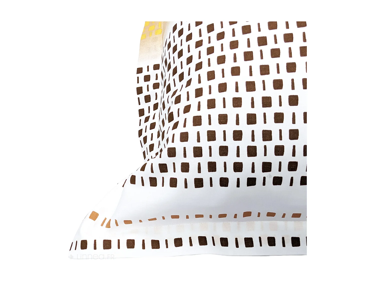 Taie d'oreiller 65x65 cm coton NIAGARA marron Châtaigne