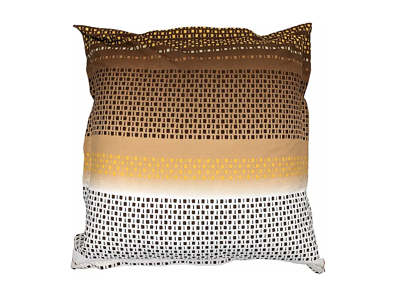 Taie d'oreiller 65x65 cm coton NIAGARA marron Châtaigne