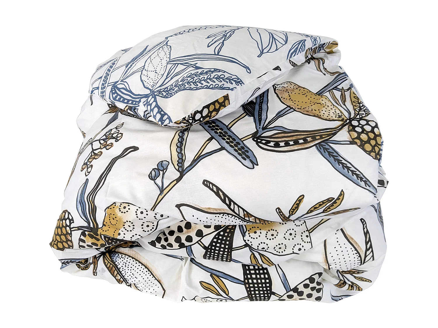 Housse de couette 140x200 cm en coton PÉNÉLOPE beige Silice