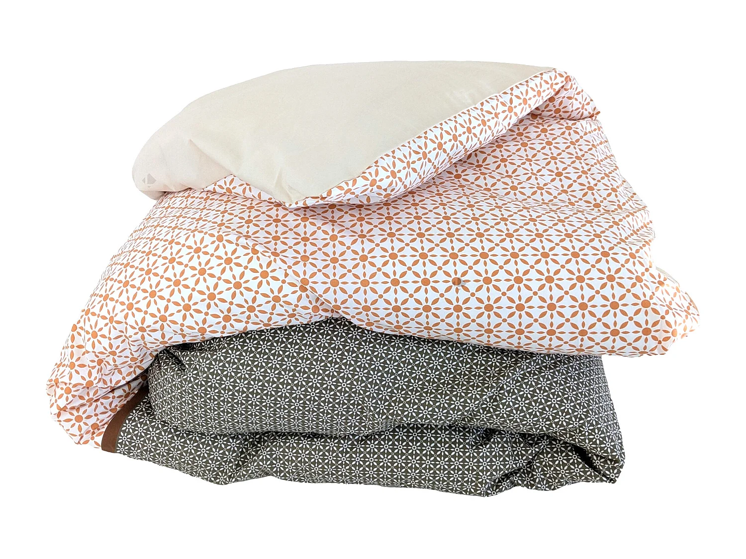 Housse de couette 300x240 cm percale coton GABIN marron