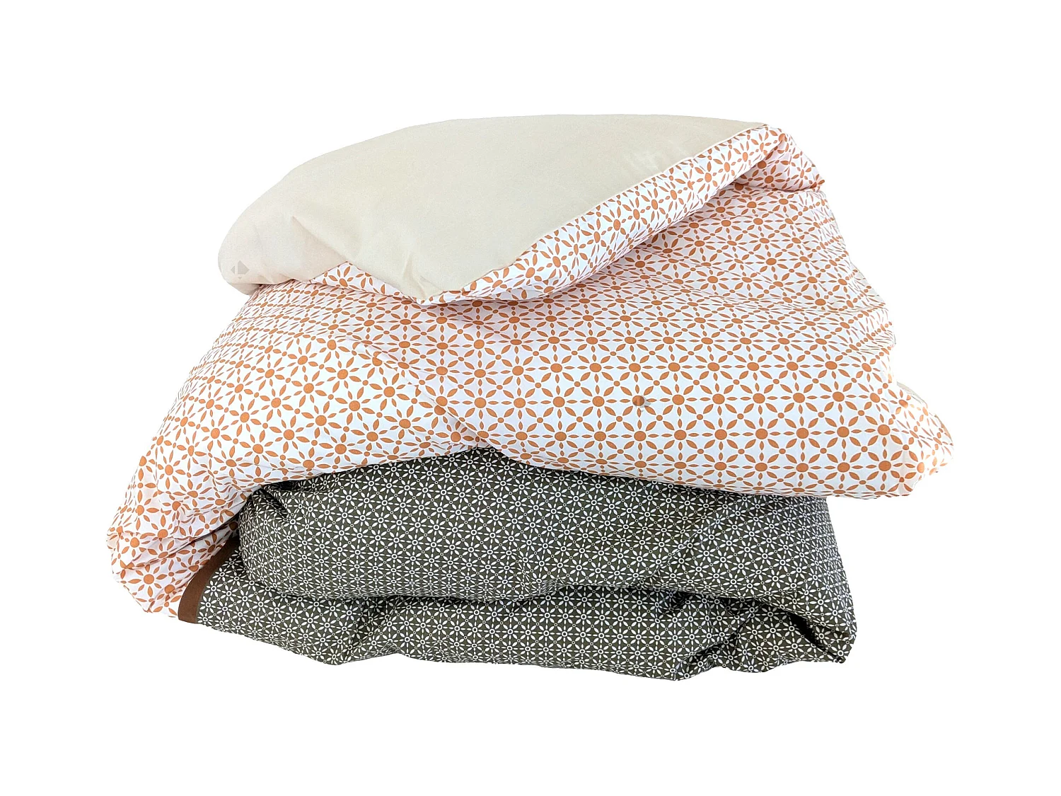 Housse de couette 240x220 cm percale coton GABIN marron