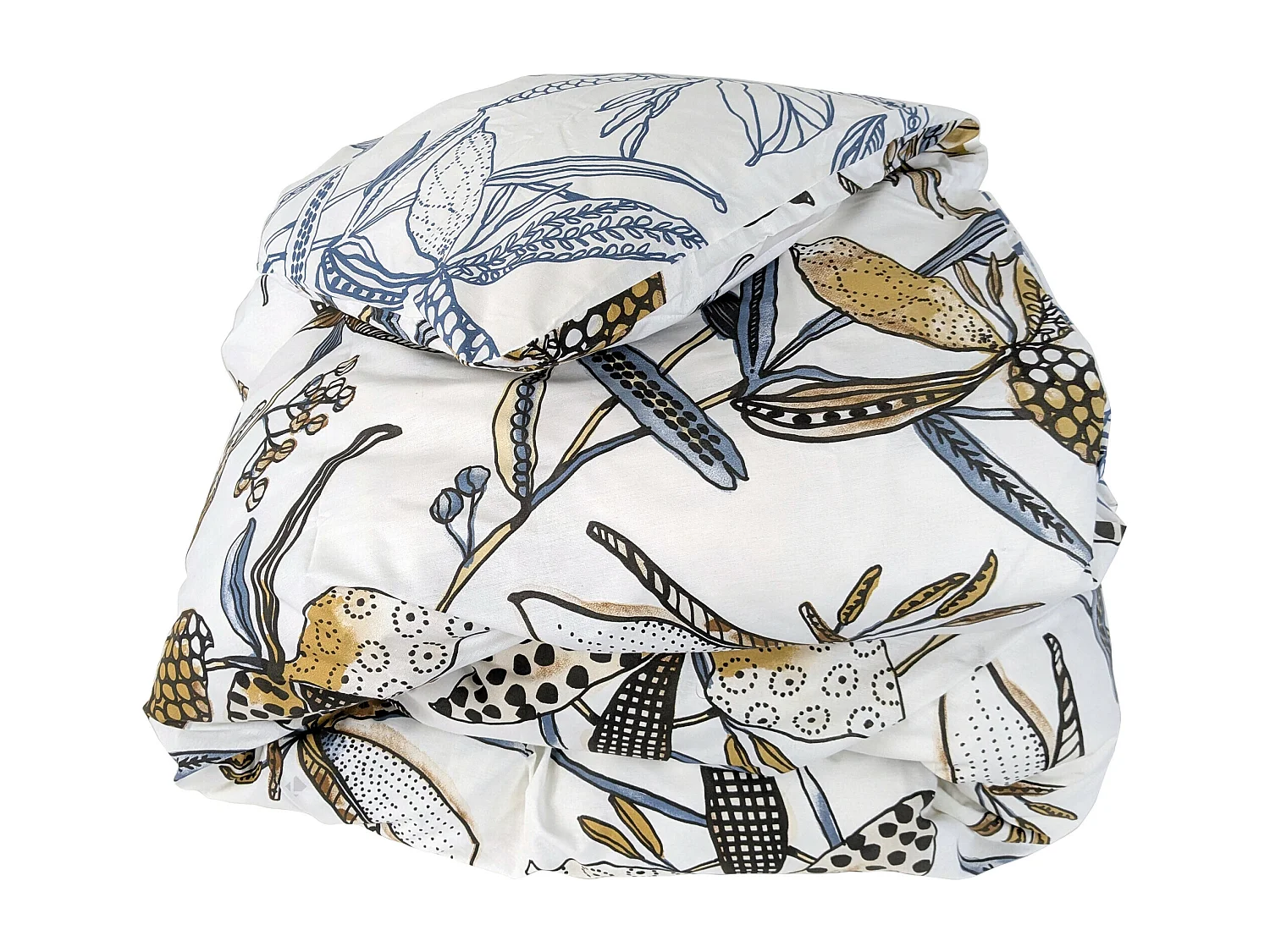 Housse de couette 200x200 cm en coton PÉNÉLOPE beige Silice