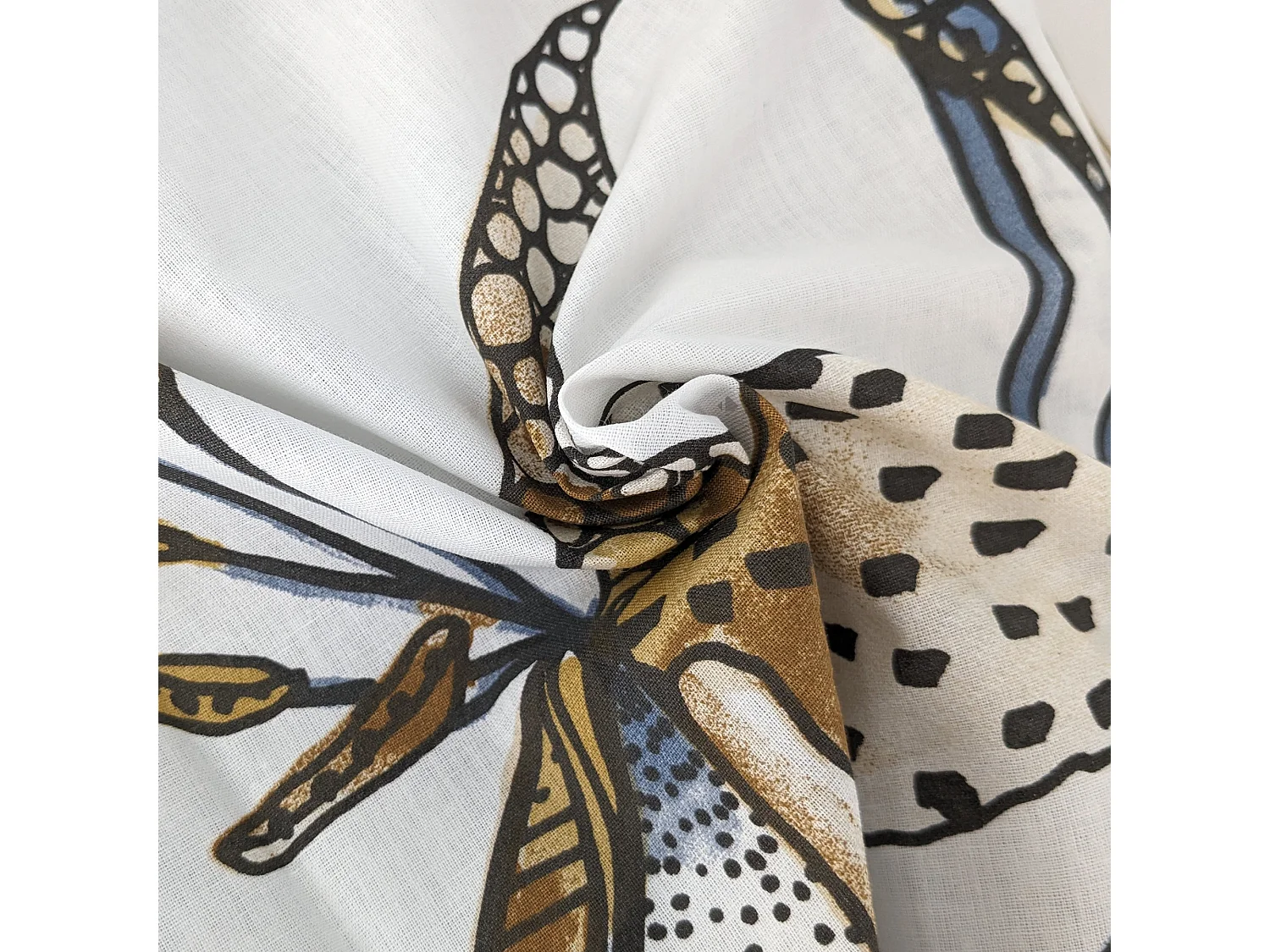 Housse de couette 200x200 cm en coton PÉNÉLOPE beige Silice