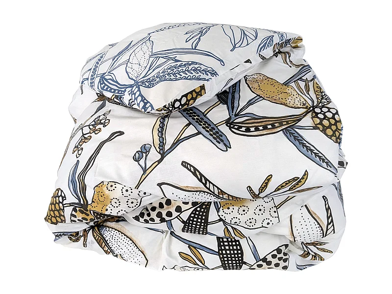 Housse de couette 280x240 cm en coton PÉNÉLOPE beige Silice