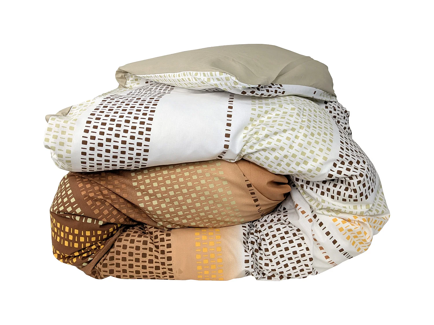 Housse de couette 240x220 cm coton NIAGARA marron Châtaigne