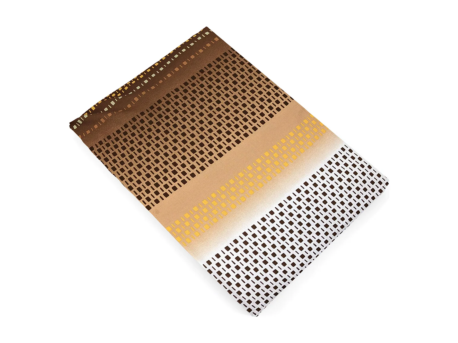 Drap plat imprimé 180x290 cm coton NIAGARA marron Châtaigne