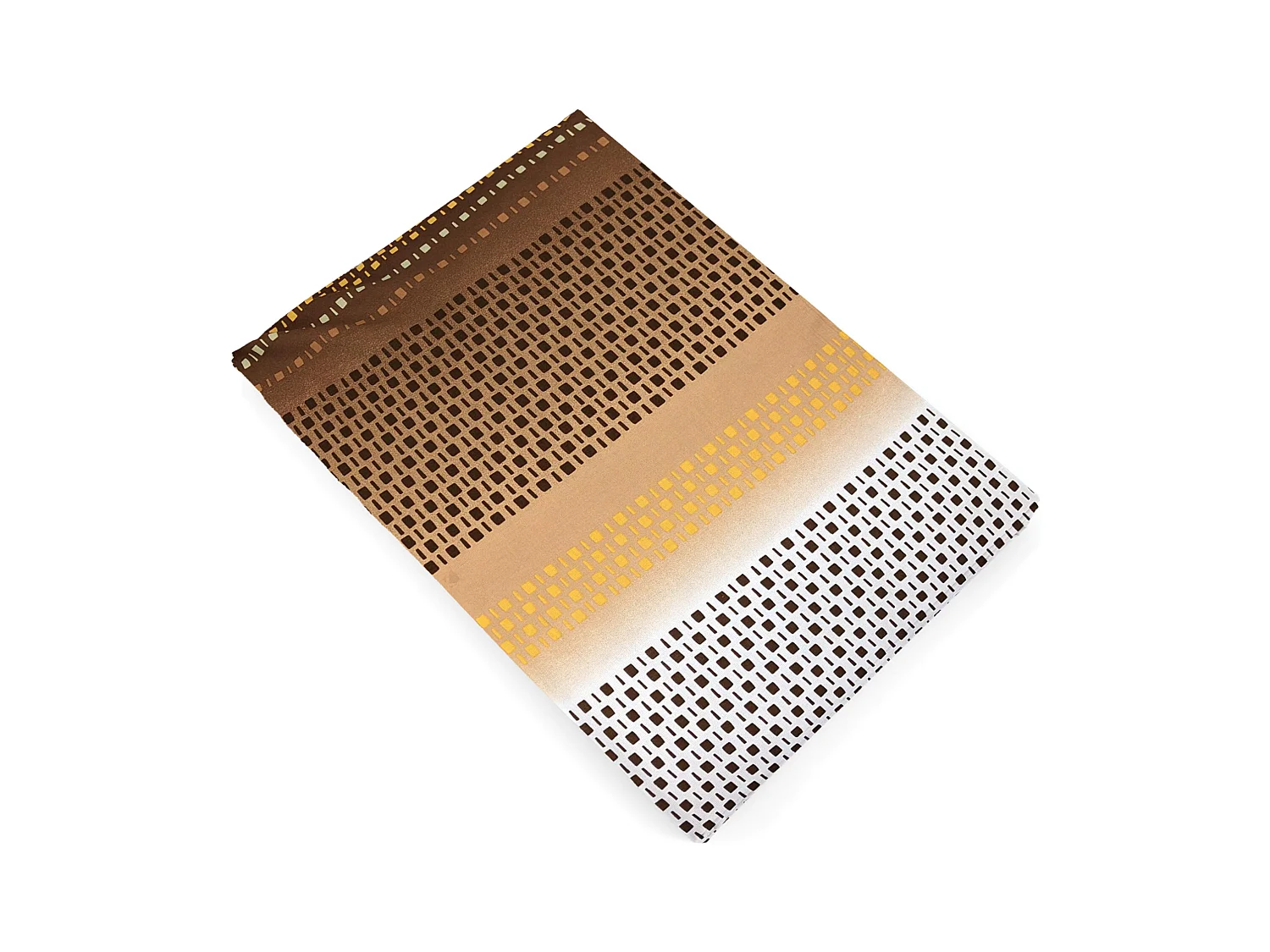Drap plat imprimé 180x290 cm coton NIAGARA marron Châtaigne