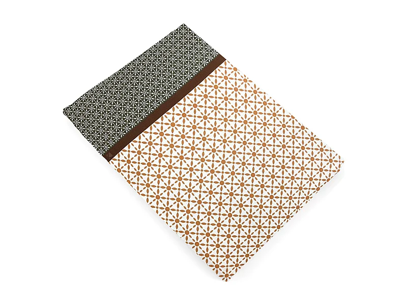 Drap plat 240x310 cm percale coton longues fibres GABIN marron