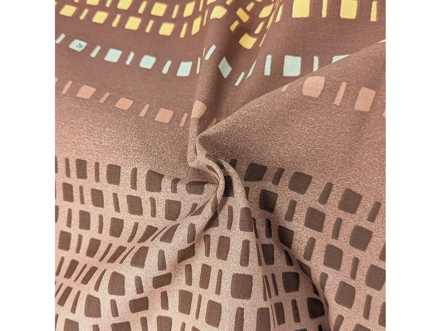 Drap plat imprimé 280x310 cm coton NIAGARA marron Châtaigne