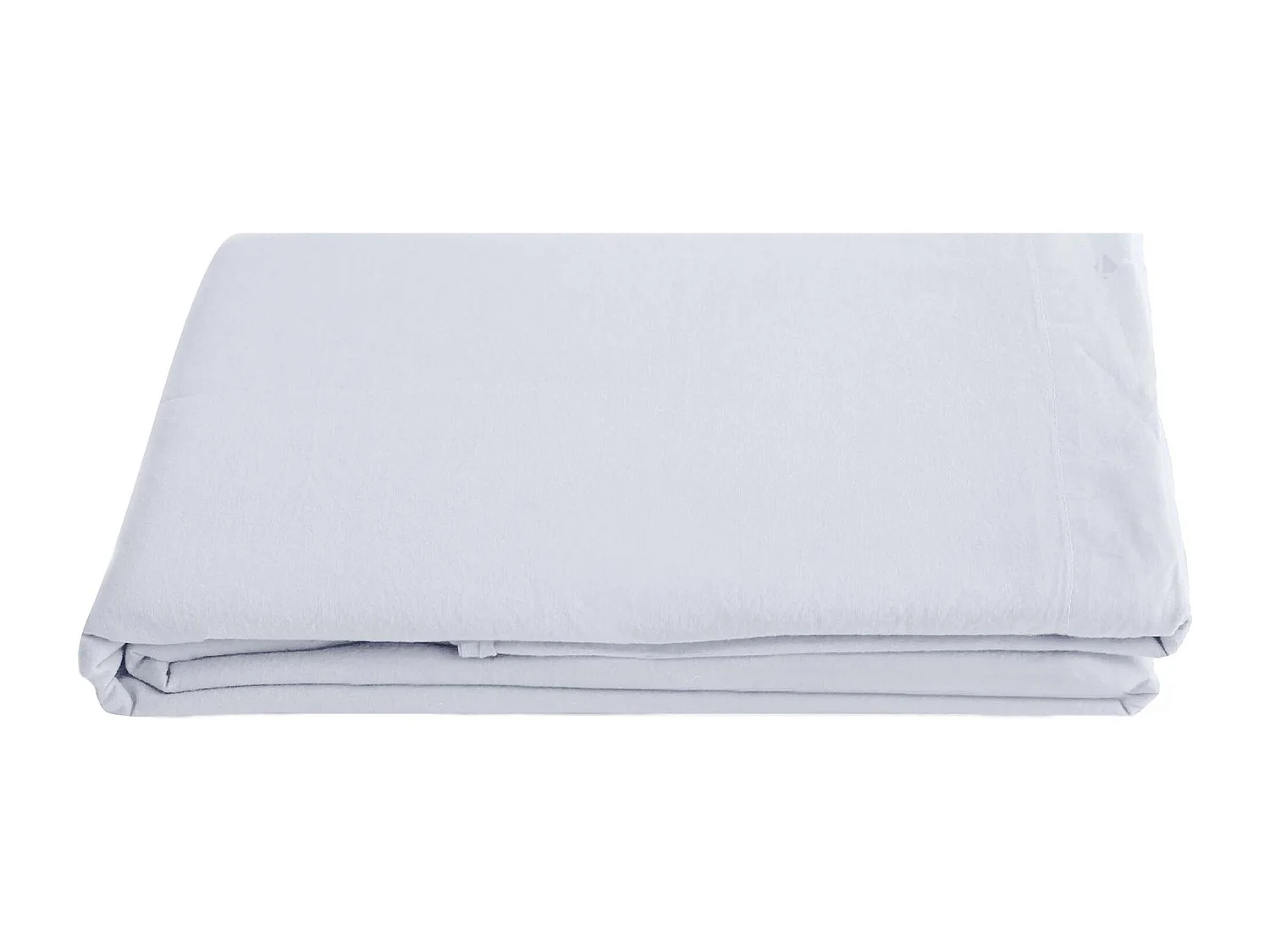 Drap plat uni 270x300 cm lin lavé froissé SONATE blanc Neige