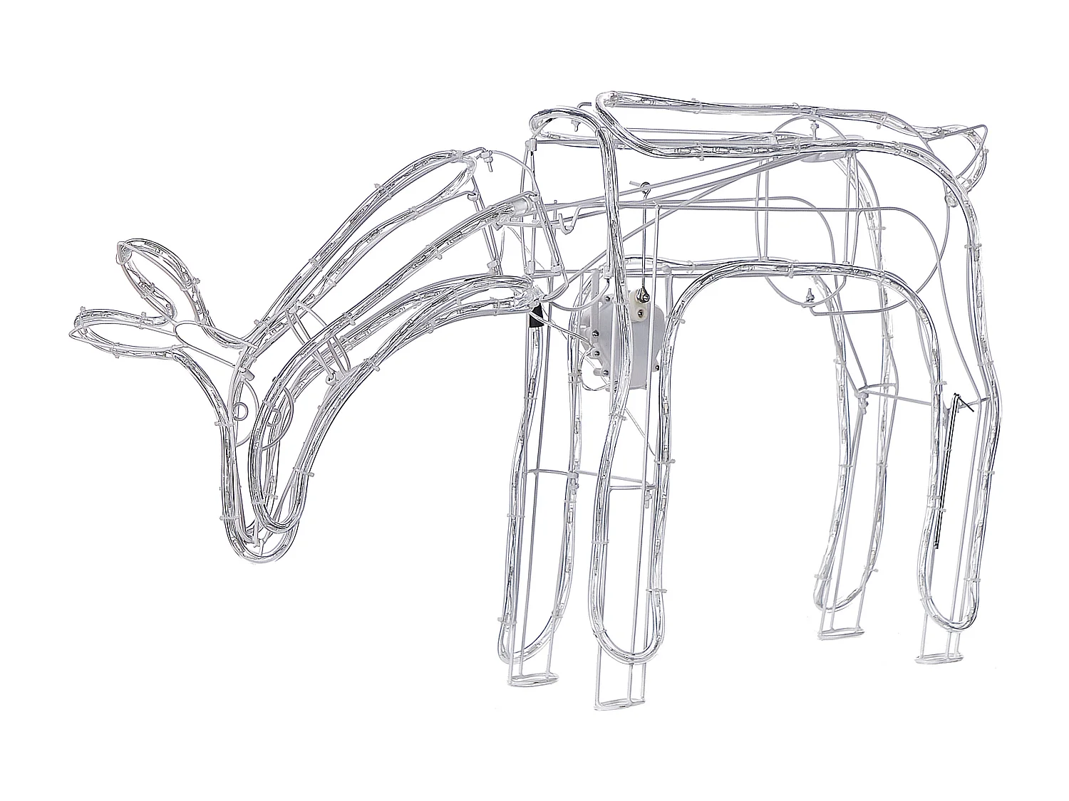 Dekoracja ogrodowa LED ruchoma sarna 53 cm biała KRISTNES