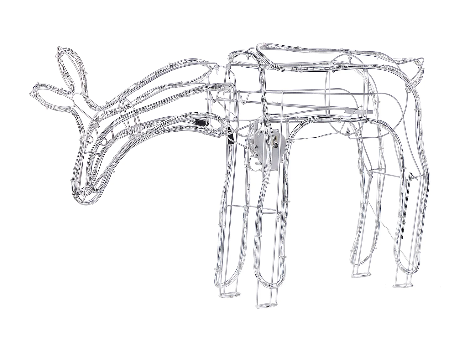 Décoration extérieure LED KRISTNES Cerf animé 53 cm Blanc