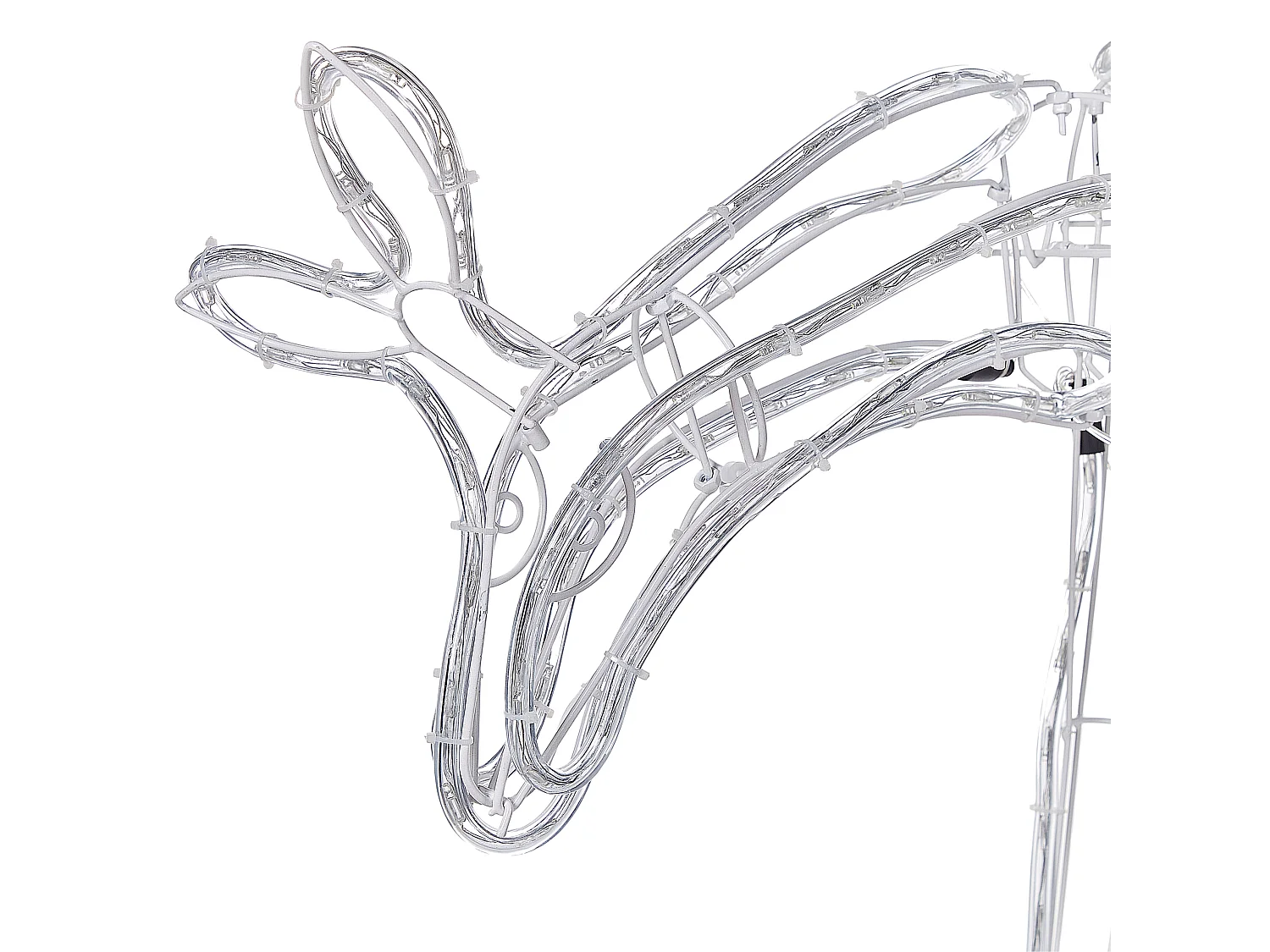 Décoration extérieure LED KRISTNES Cerf animé 53 cm Blanc