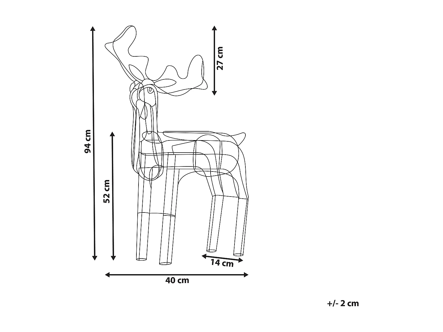 Dekoracja ogrodowa LED ruchomy renifer 94 cm biała INNNES