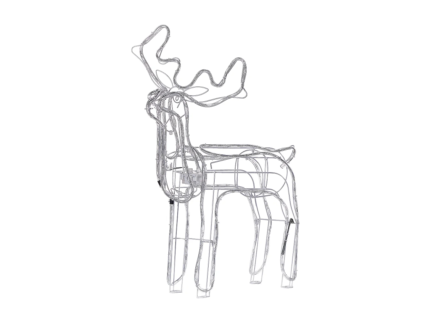 Décoration extérieure LED INNNES Renne 94 cm Blanc