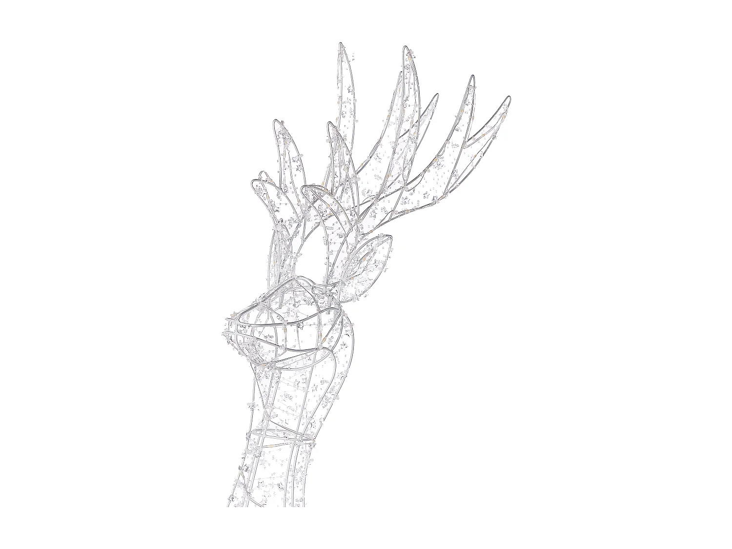 Kerstdecoratie voor buiten LED-verlichting zilver 150 cm HELLA