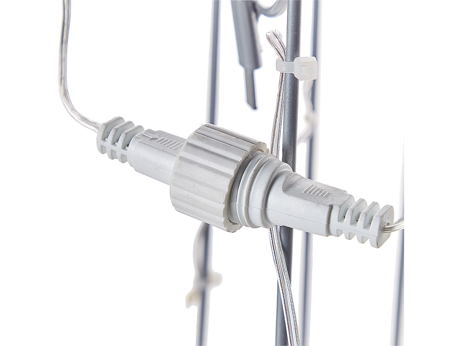 Kerstdecoratie voor buiten LED-verlichting hert zilver 117 cm LAUGAR