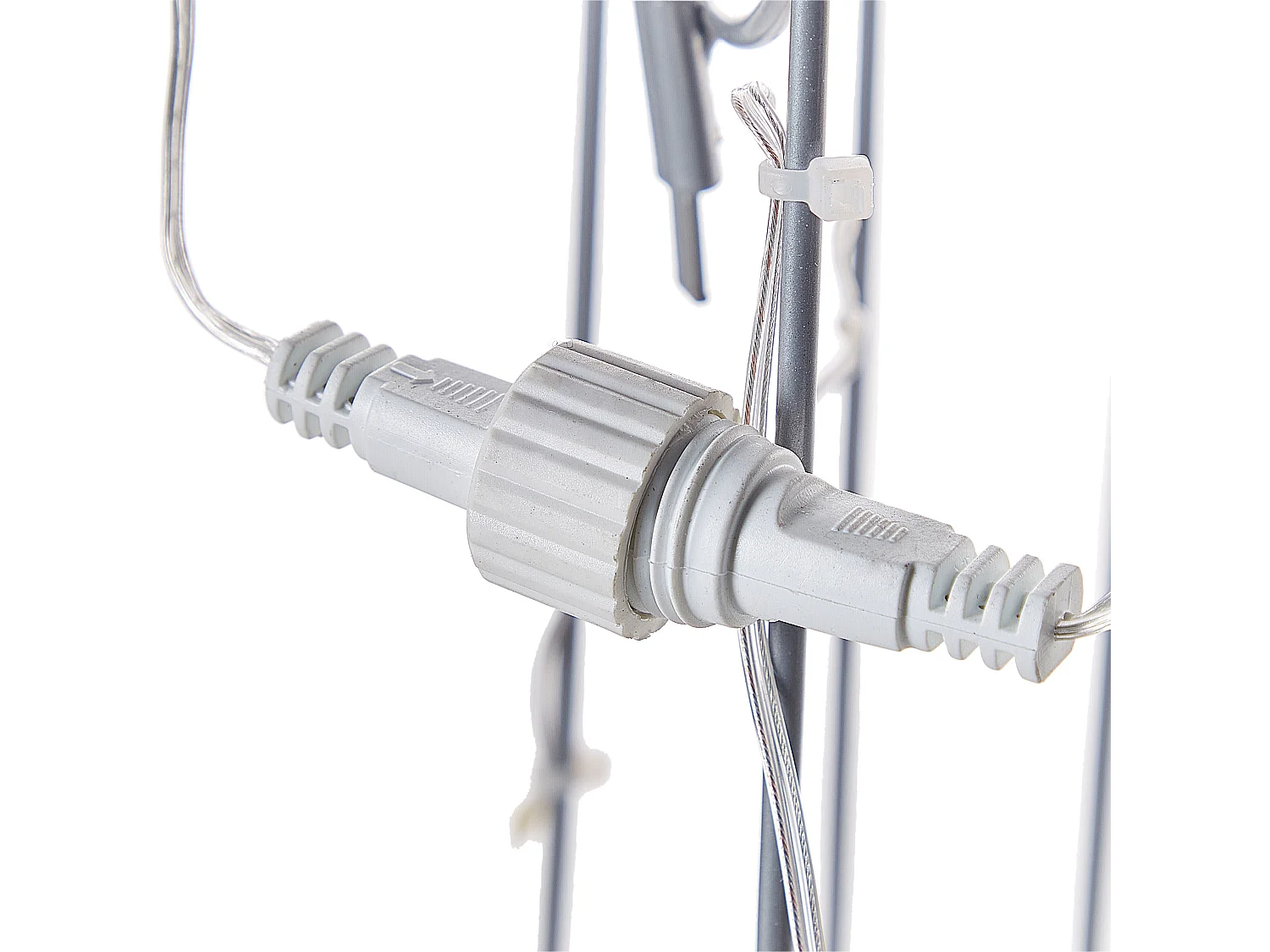 Decoración LED ciervo plateado 117 cm LAUGAR