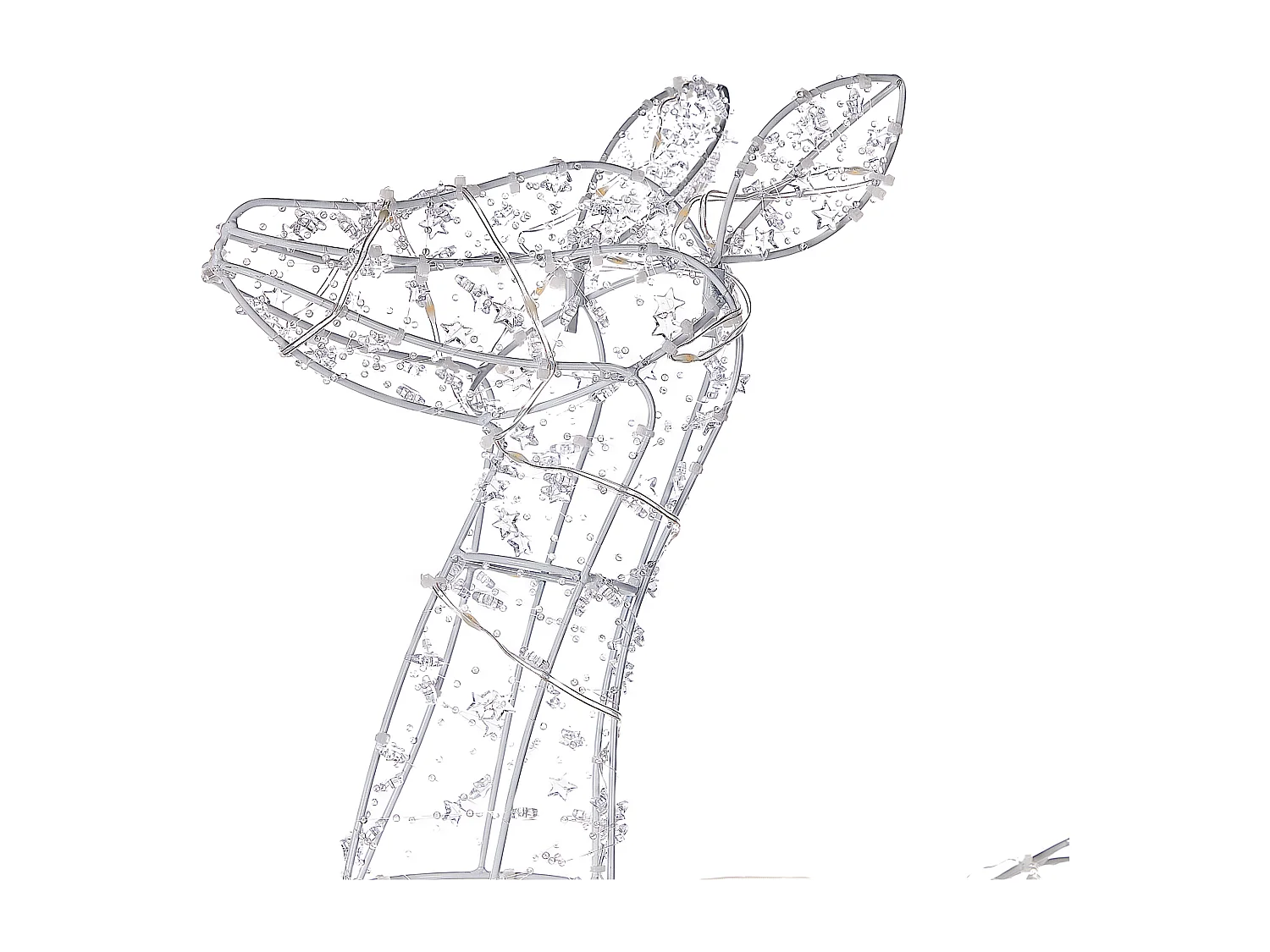 Décoration extérieure LED HAFNIR Chevreuil 92 cm Argenté